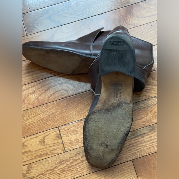 Vintage Bally Brown Leather Slip On Loafers - Picture 3 of 3